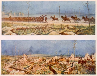 Drogi Francji, C i D, z brytyjskich artystów na froncie, kontynuacja frontu zachodniego, 1917